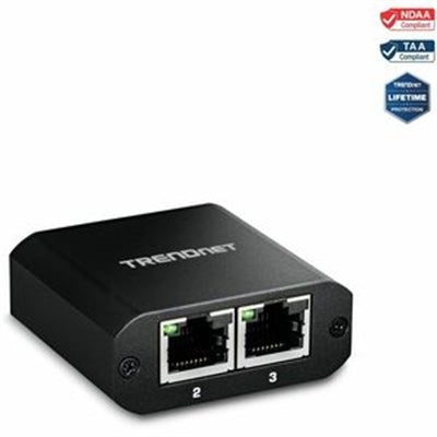 TRENDnet TEG-102S 2-Port Gigabit Splitter with USB Type C Power