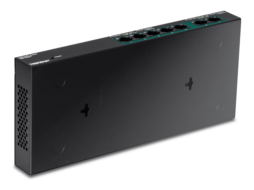 TRENDnet TPE TG327 - Switch - unmanaged - 5 x 10/100/1000 (PoE+) + 2 x 10/100/1000/2.5G (PoE+) - wall-mountable - PoE+ (70 W) TPE-TG327