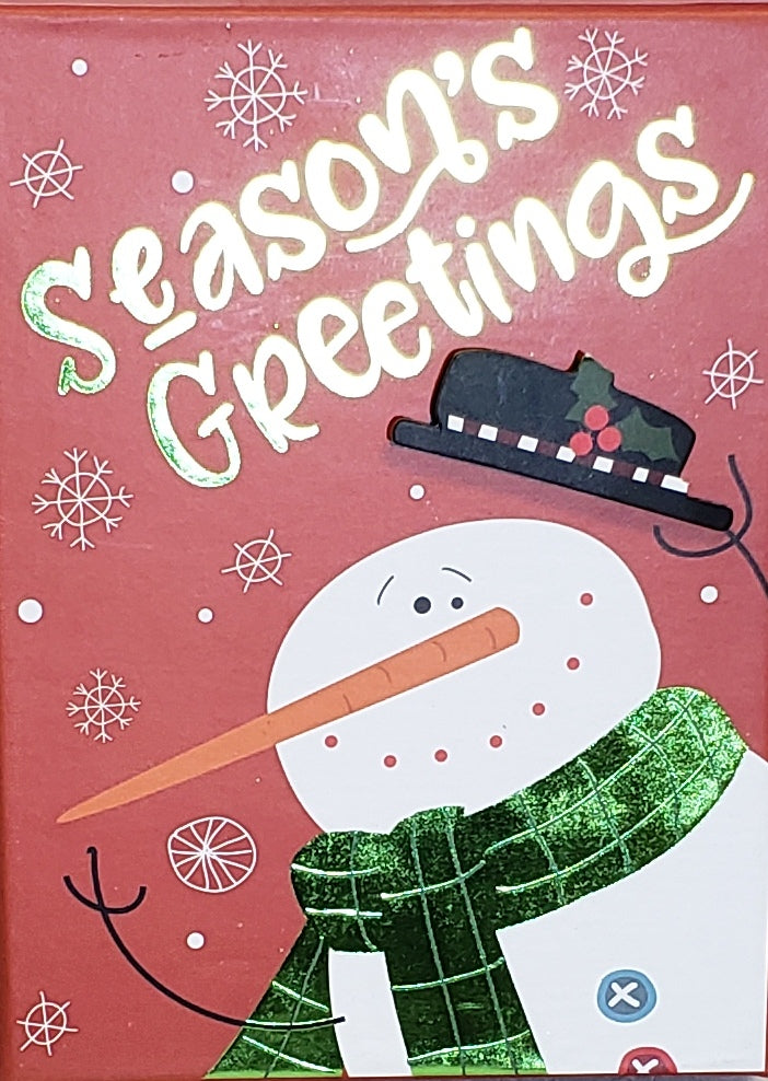 Tall Gift Card Gift Box - Snowman