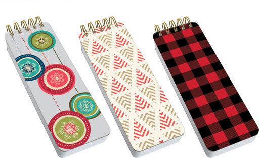 Tall Spiral Holiday Notebook - Trees