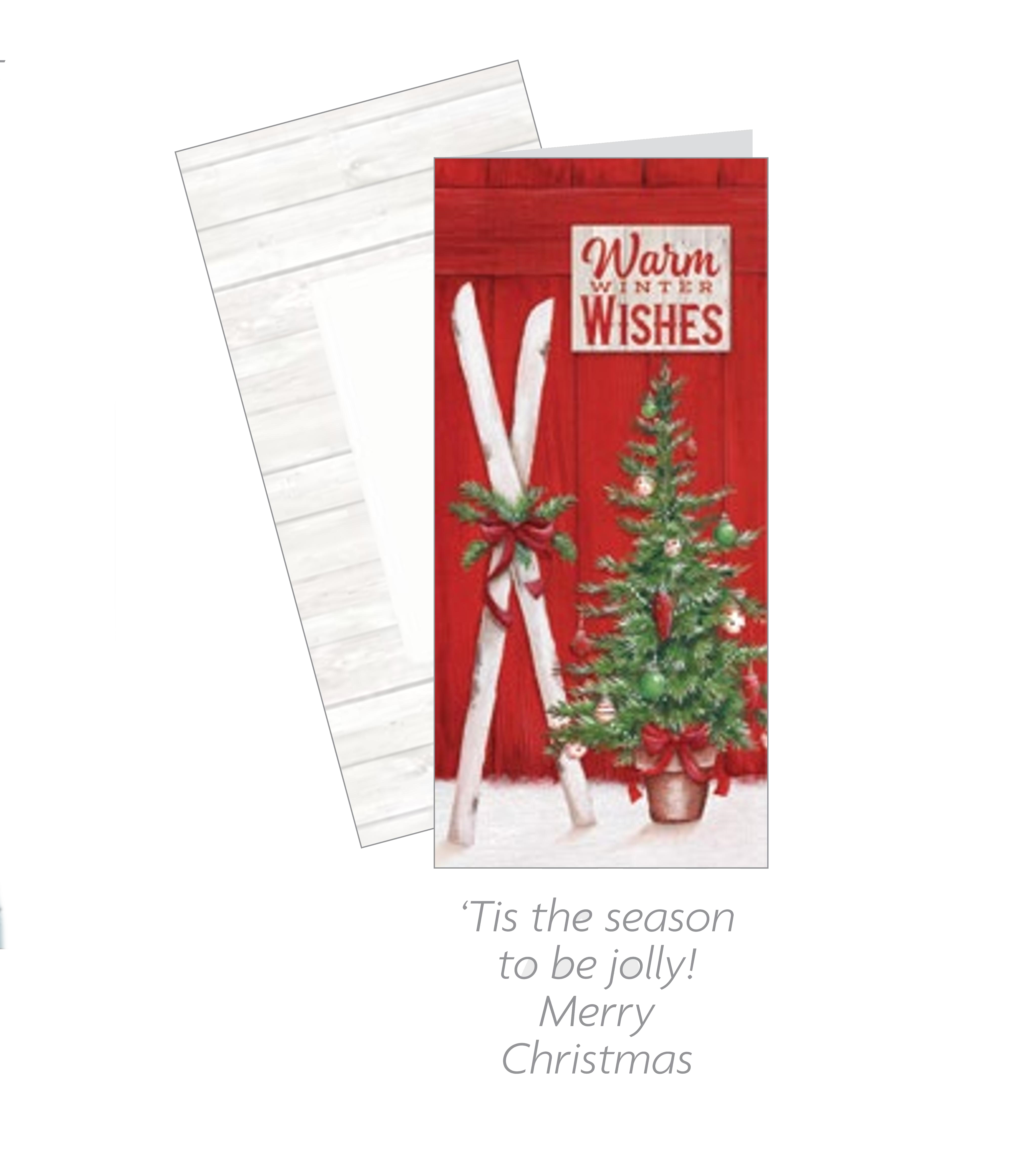 Tall Traditions 16 Count Cards - Present Skis