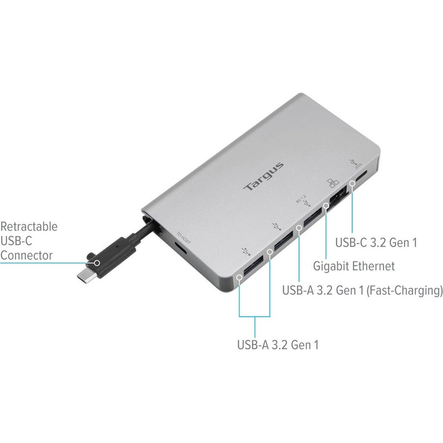Targus Aca951Usz Interface Hub Usb 3.2 Gen 1 (3.1 Gen 1) Type-C 5000 Mbit/S Silver