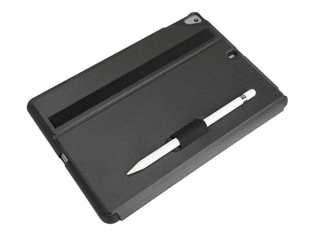 Targus Click-In - Flip cover for tablet - polyurethane, thermoplastic polyurethane (TPU) - black - 10.5 - for Apple 10.2-inch THZ851GL