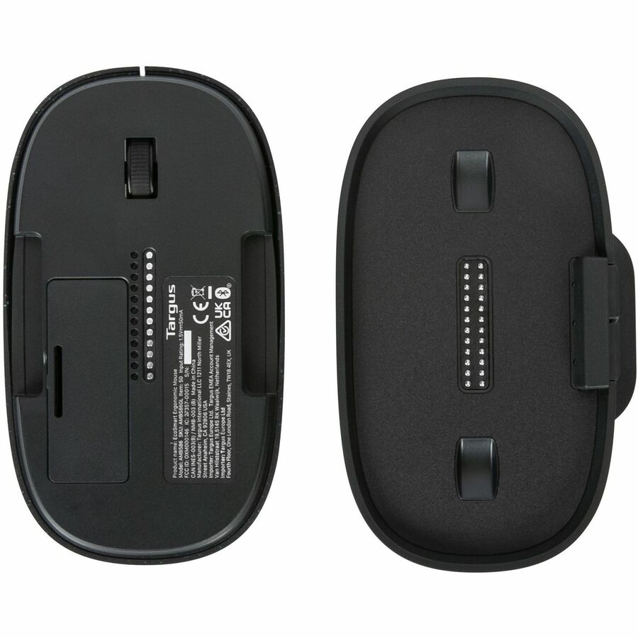 Targus ErgoFlip EcoSmart Mouse - Mid Size Mouse - Optical/BlueTrace - Wireless -