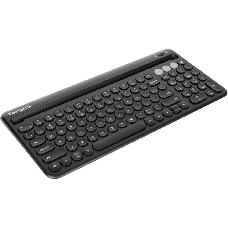 Targus Multi-Device Bluetooth Antimicrobial Keyboard With Tablet/Phone Cradle AKB867US