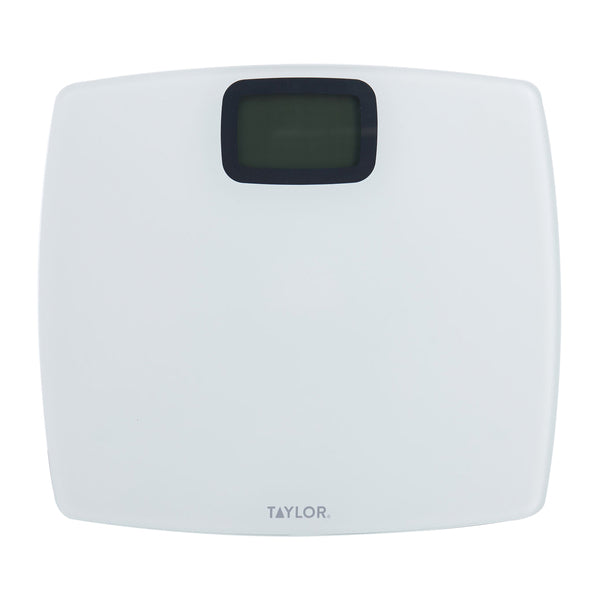 Taylor Precision Products 752840133 Pure White Digital Bathroom Scale, 440-Lb.