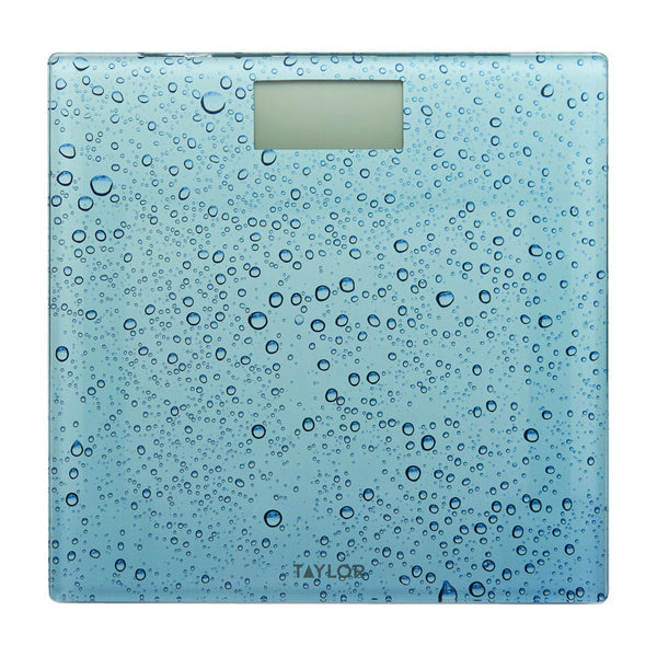Taylor Precision Products 755841034WD Digital Glass Waterdrop Bathroom Scale,