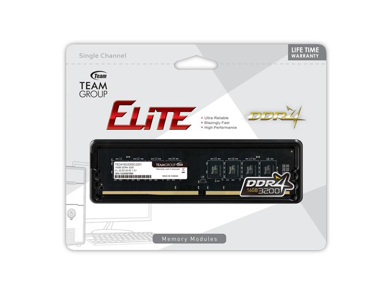 TeamGroup Elite 16GB DDR4 3200MHz Desktop RAM for Gaming & Multitasking