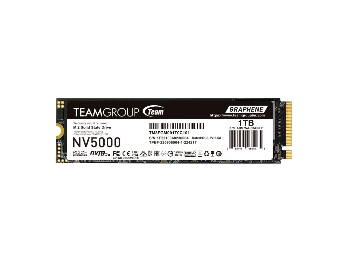 TeamGroup NV5000 1TB PCIe Gen4 x4 M.2 2280 SSD for Gaming