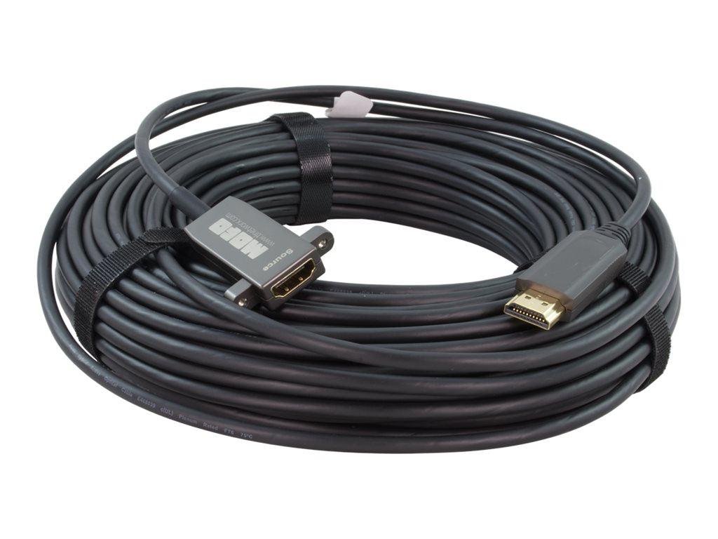 TechLogix MOFO PT Series - HDMI cable - HDMI male to HDMI female - 49 ft - hybrid copper/fiber optic - black - 4K60Hz support, MOFO-HD20PT-15