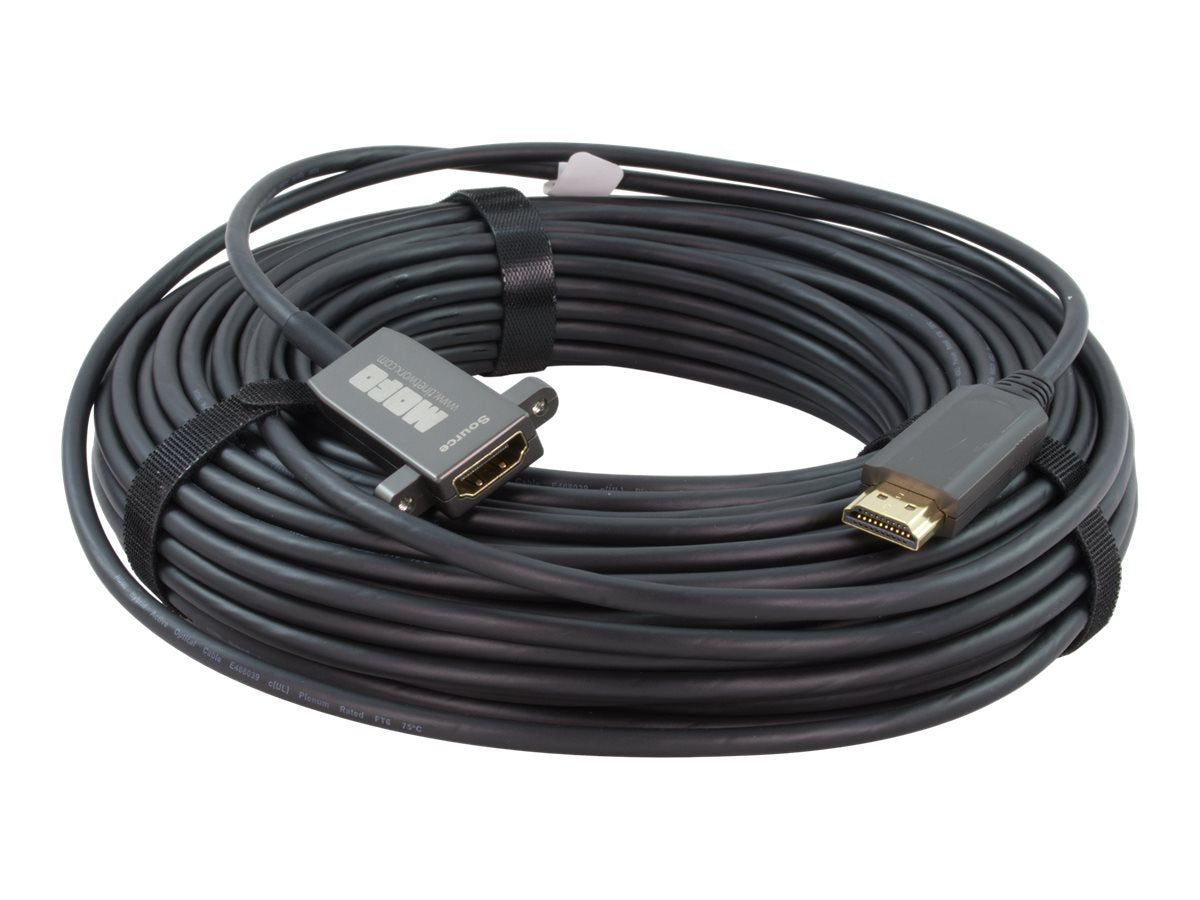 TechLogix MOFO PT Series - HDMI cable - HDMI male to HDMI female - 49 ft - hybrid copper/fiber optic - black - 4K60Hz support, MOFO-HD20PT-15