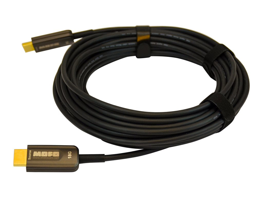 TechLogix MOFO - Ultra High Speed - HDMI cable - HDMI male to HDMI male - 33 ft - fiber optic - black - 4K60Hz support, 3D video MOFO-HD20-10