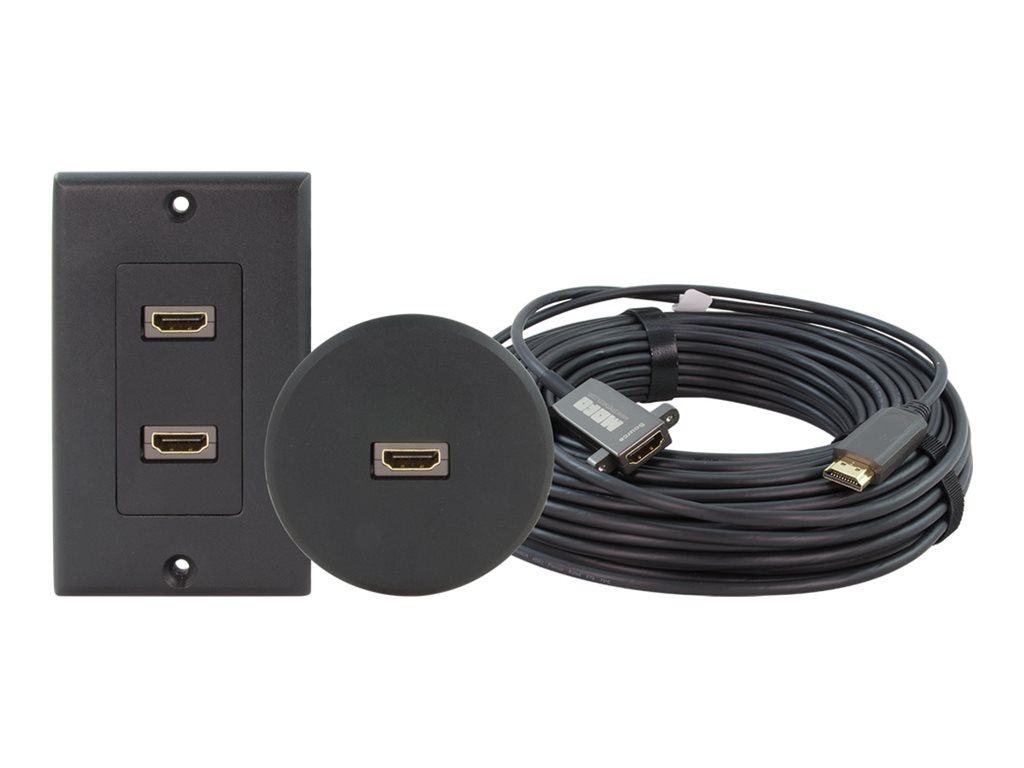 TechLogix - Wall plate cover - HDMI, USB Type A - black MOFO-PT-WDXB