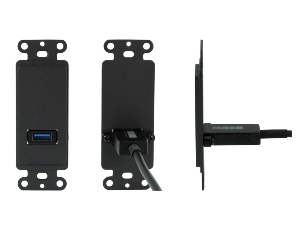 TechLogix - Wall plate insert - fiber technology - HDMI, USB Type A - white MOFO-PT-WD1W
