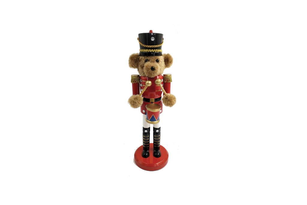 Teddy Bear Drummer Nutcracker