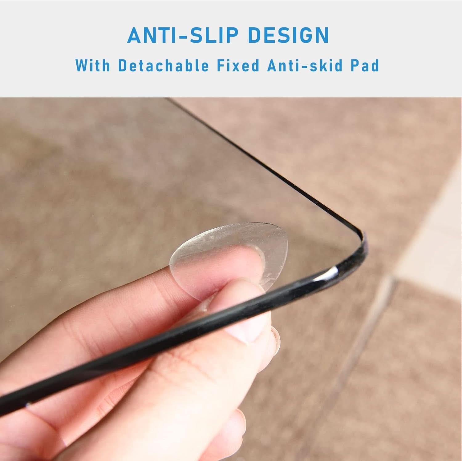 Tempered Glass Chair Mat For Carpet 36x46 Inches Anti Slip