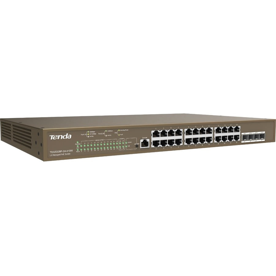 Tenda L3 Managed PoE Switch TEG5328P-24-410W