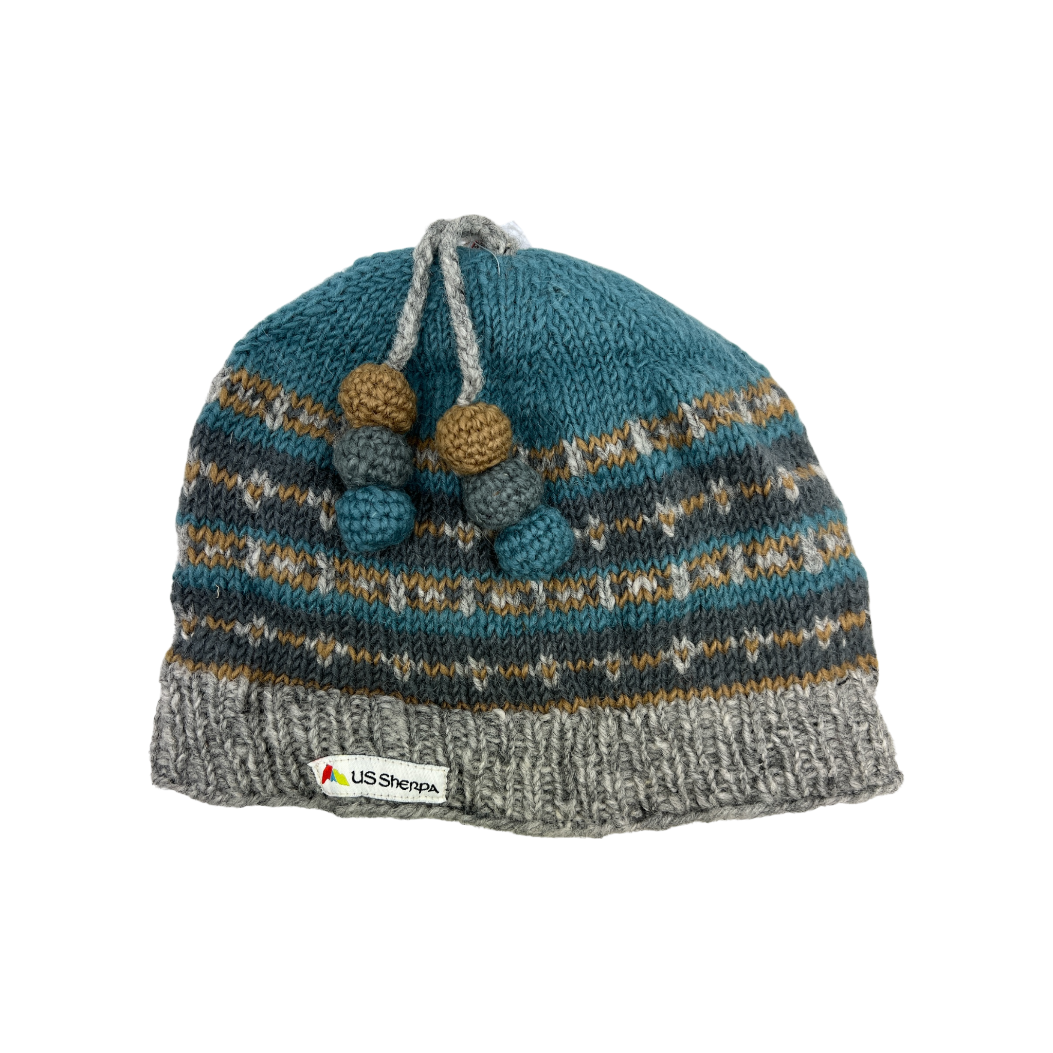 Thame Pom Tassel Hat Grey/Blue
