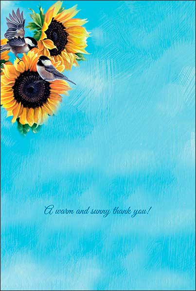 Thank You Card - Sunflower
