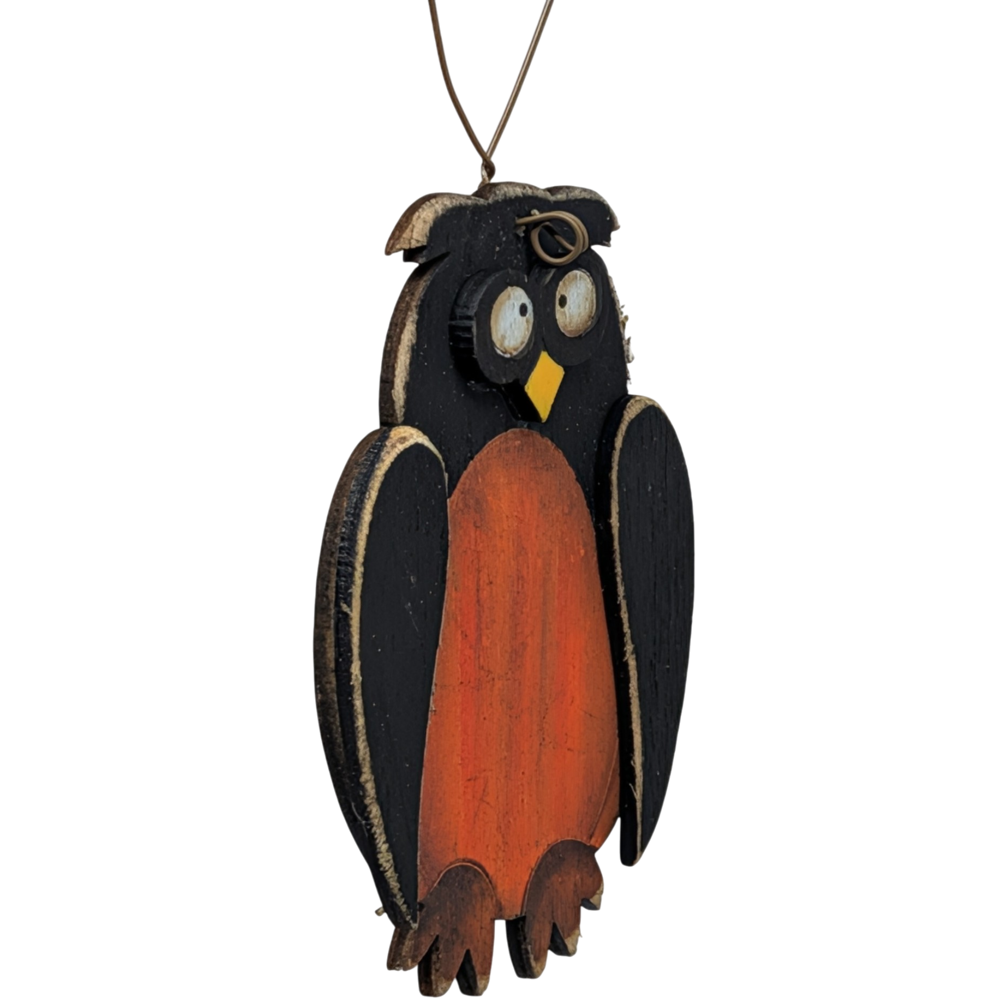 The Goofy Owl Wooden Ornament