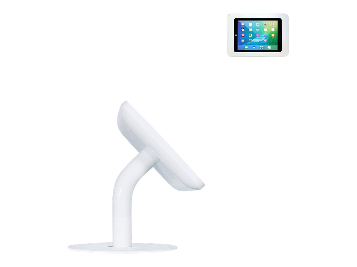 The Joy Factory Elevate II Countertop Kiosk - Enclosure - 45ï¿½ viewing angle - for tablet - lockable - white - screen