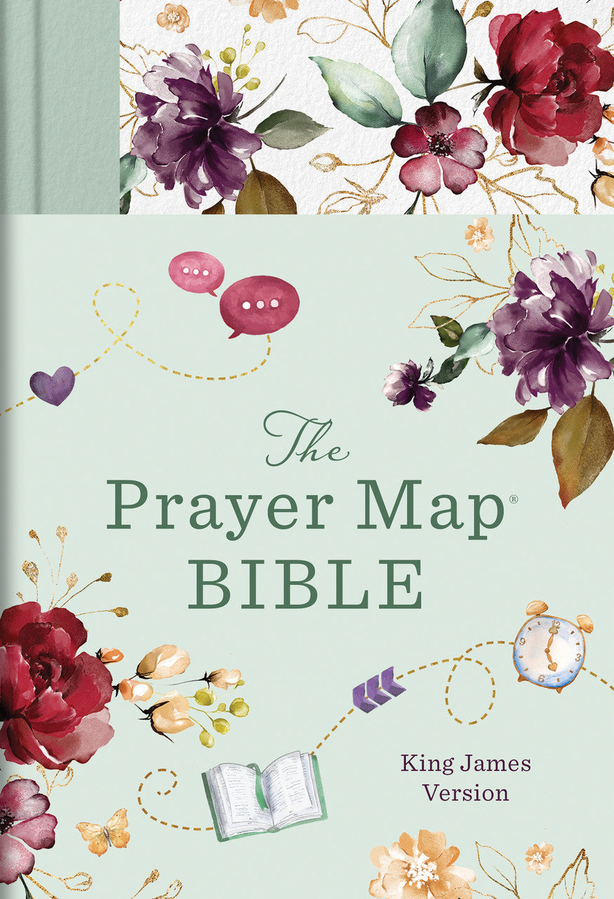 The KJV Prayer Map Bible [Mint Blossoms]