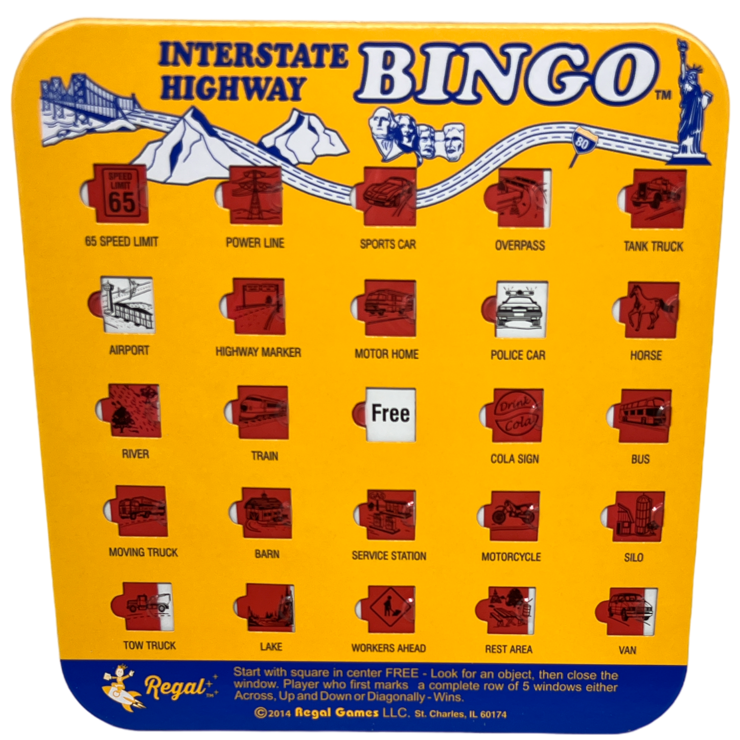 The Original Travel Bingo Game - Orange