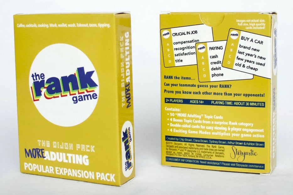The Rank Game Expansion Pack: MORE Adulting (Dijon Pack)
