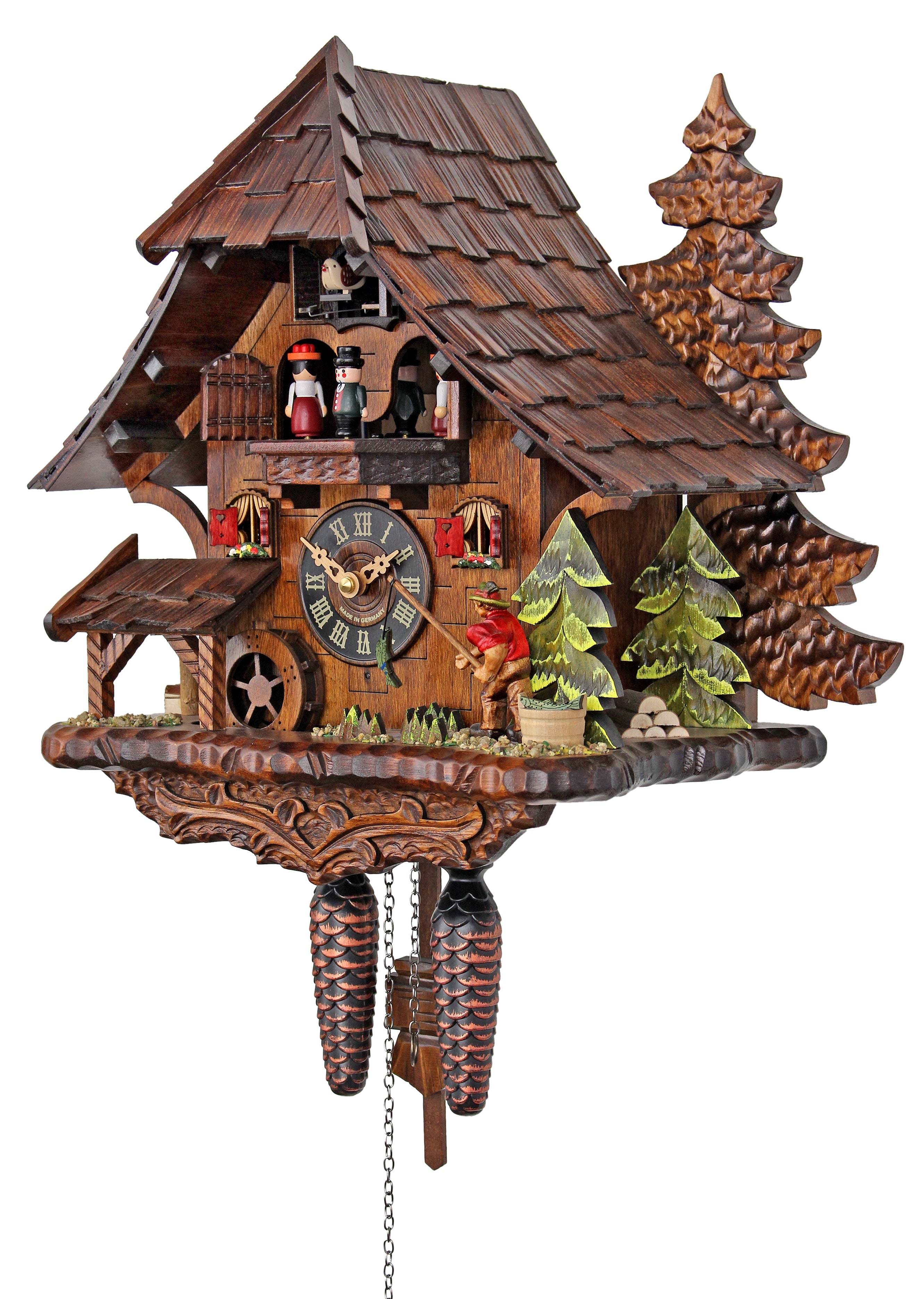 The Successful Fisherman - HerrZeit by Adolf Herr Quartz Cuckoo Clock