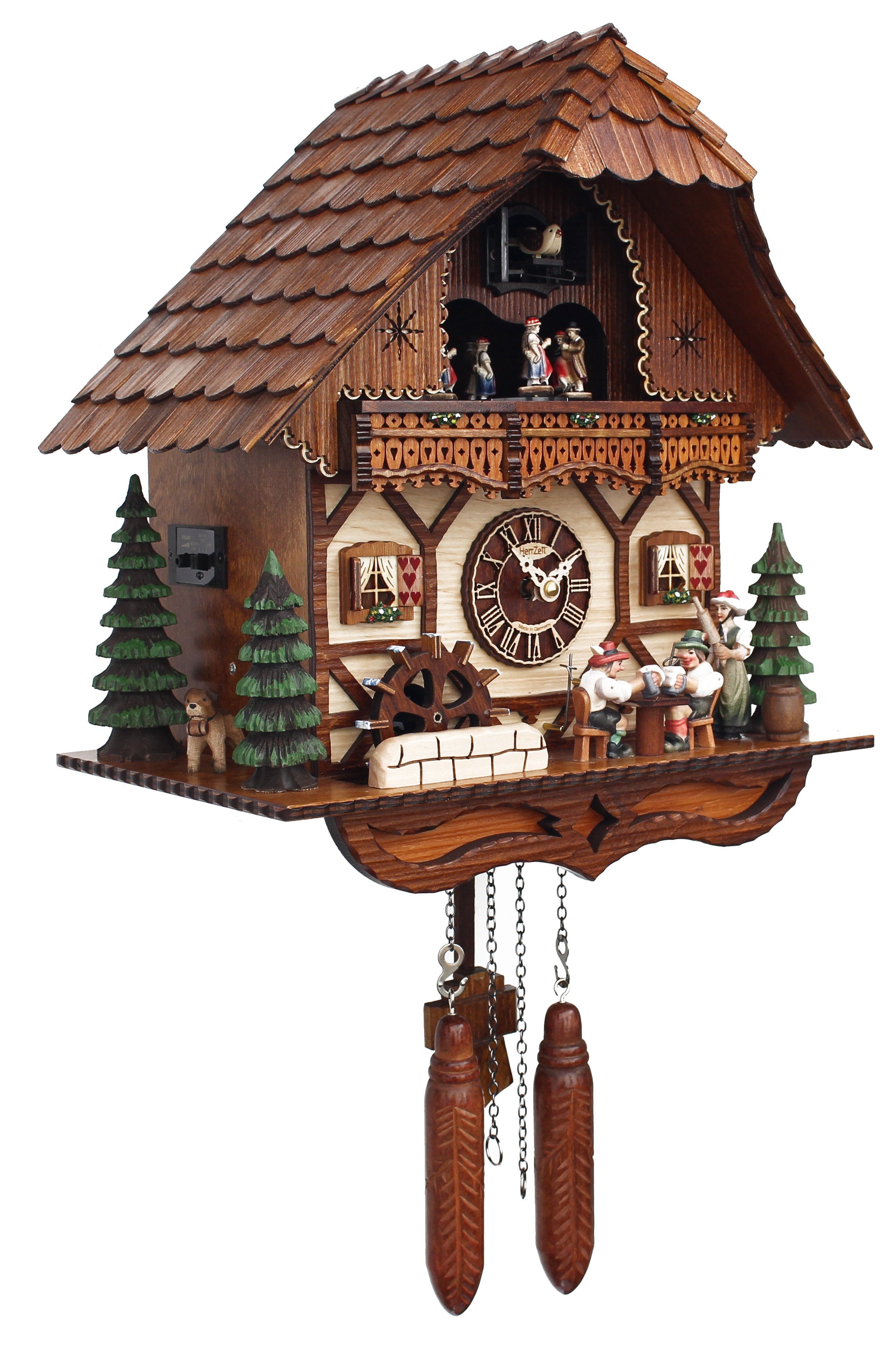The Tipsy Brothers - HerrZeit by Adolf Herr Quartz Cuckoo Clock