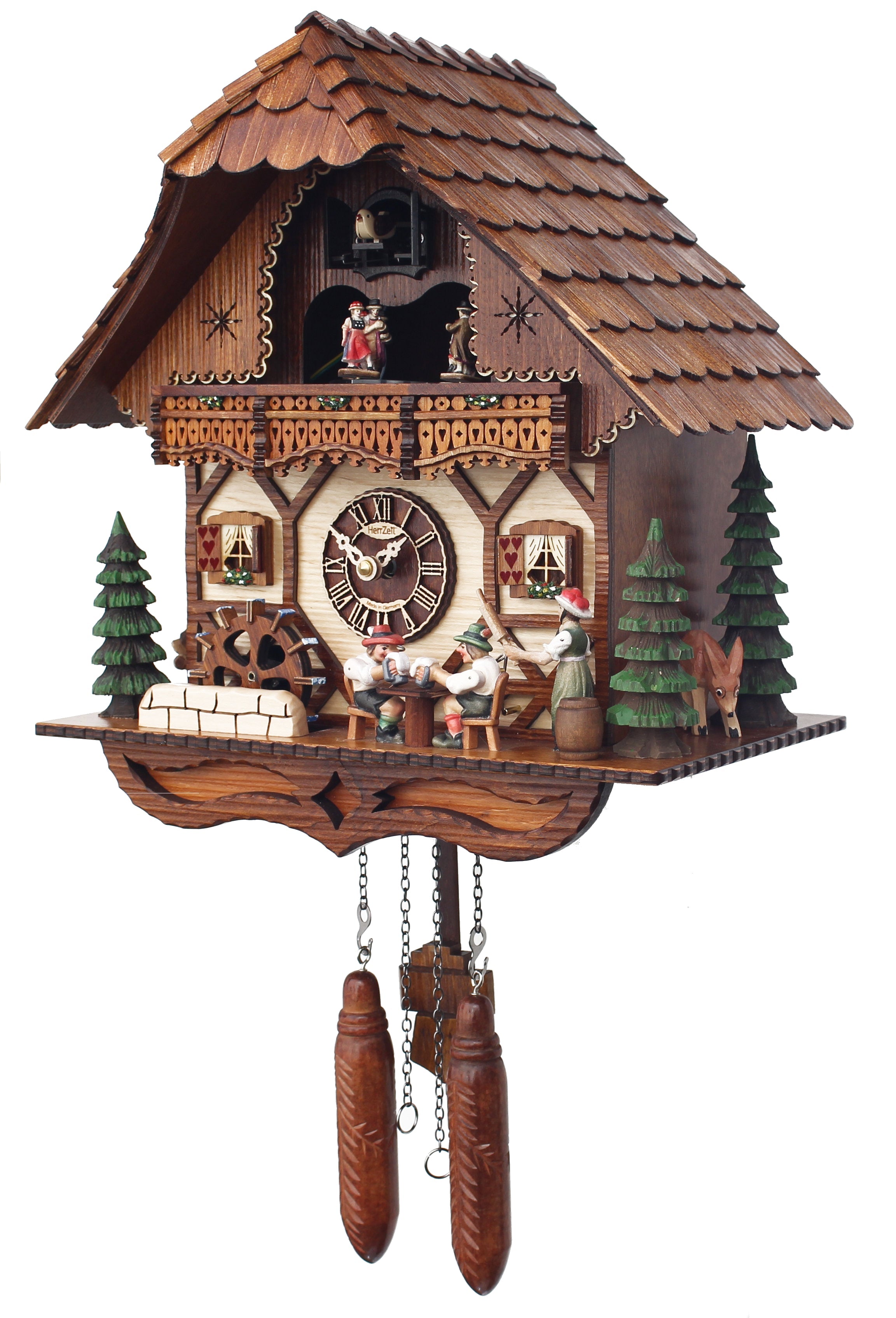 The Tipsy Brothers - HerrZeit by Adolf Herr Quartz Cuckoo Clock