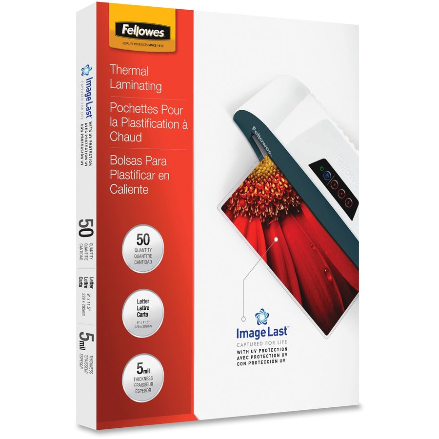 Thermal Laminating Pouches - Premium Letter Size 5 mil ImageLast™ | Fellowes 5204002