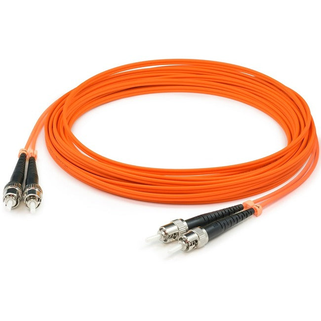 This Is An 8M St (Male) To St (Male) Orange Duplex Riser-Rated Fiber Patch Cable