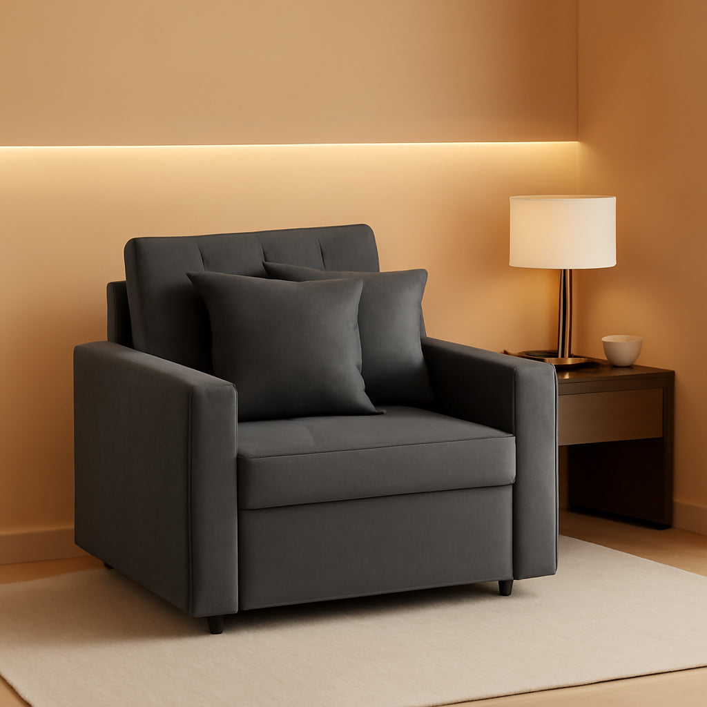Three In One Convertible Sofa Chair Lounger Recliner Bed