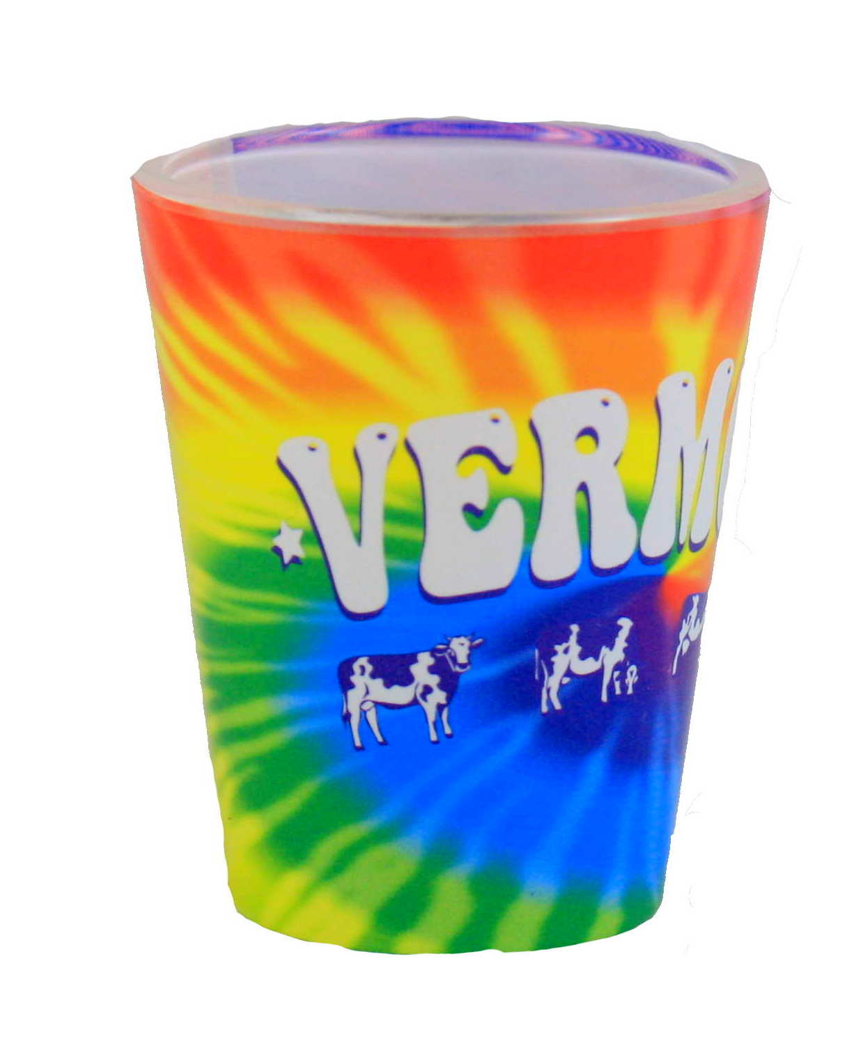 Tie Dye Vermont Shot Glass