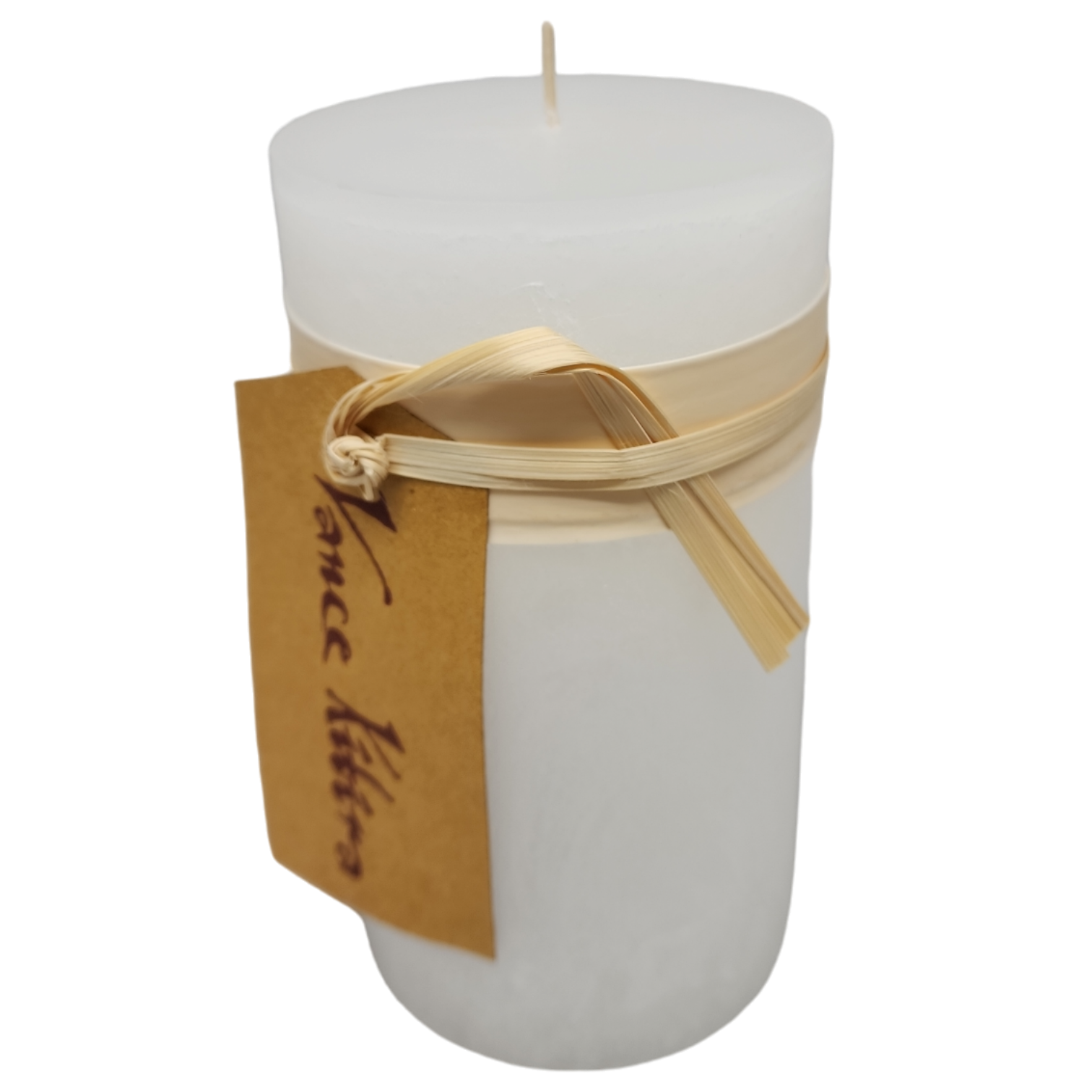 Timber Candle (3.25" x 6" ) - White
