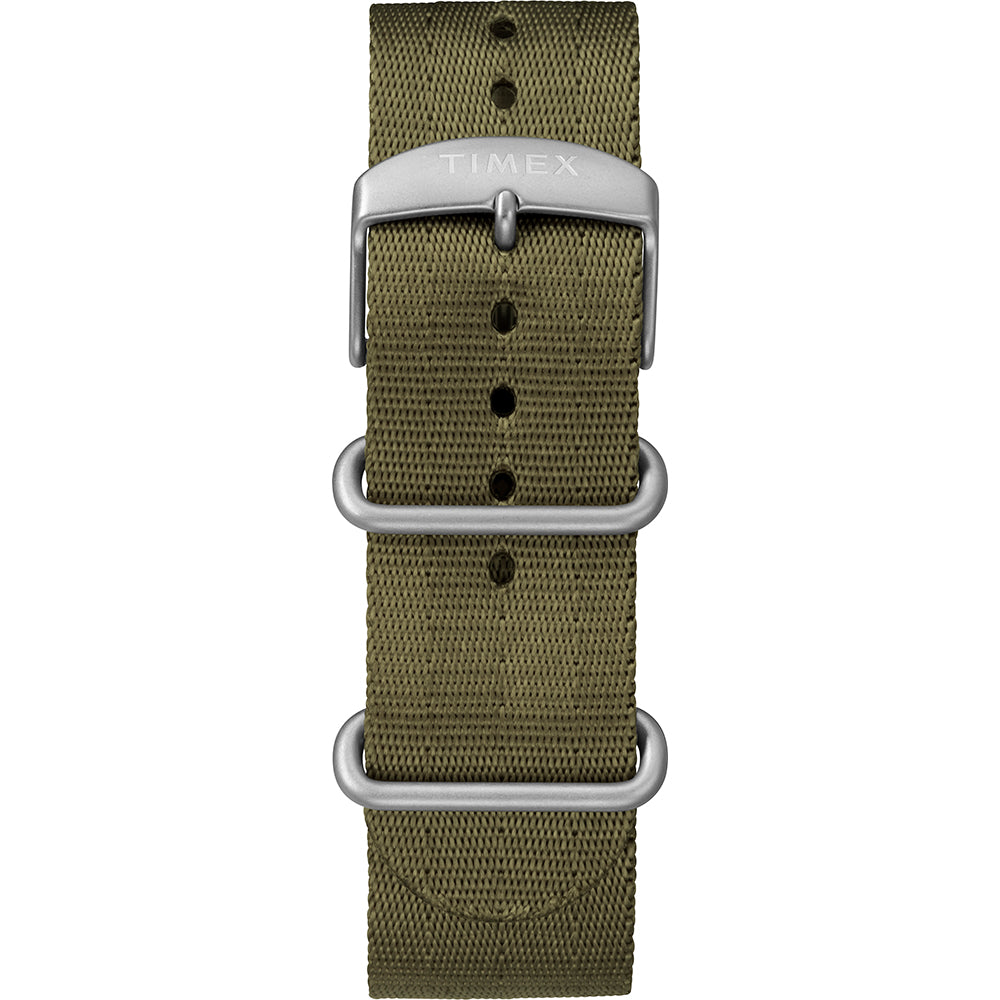 Timex Gallatin Nylon Slip-Thru Watch - Solar Green/Black Dial
