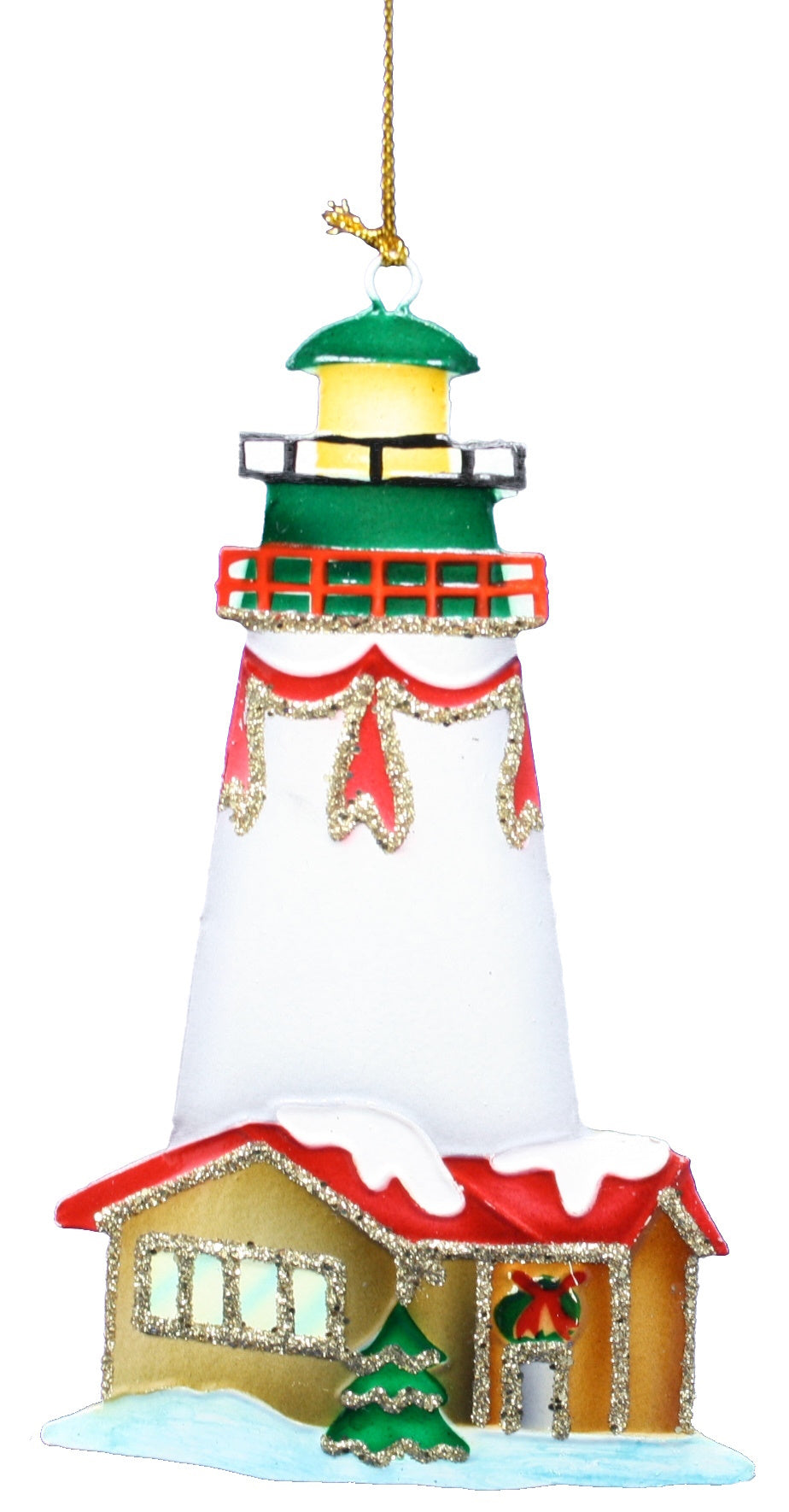 Tin Lighthouse Ornament -