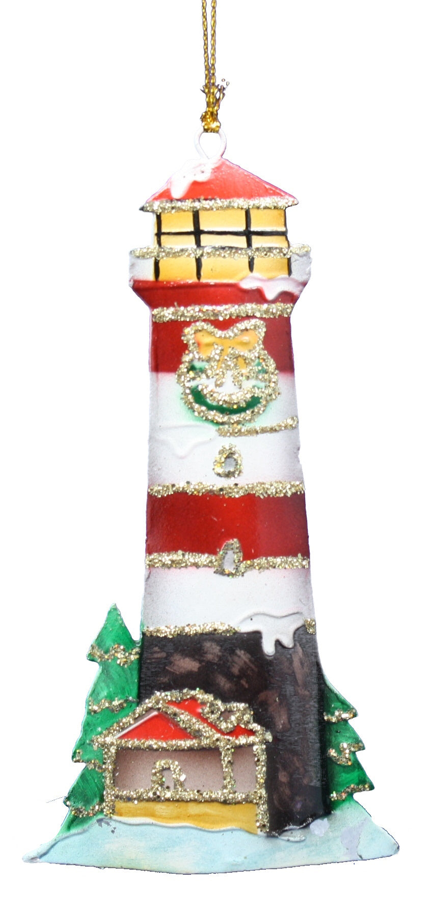 Tin Lighthouse Ornament -