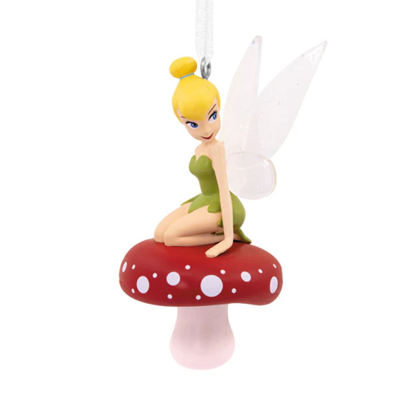 Tinkerbell on Mushroom Ornament