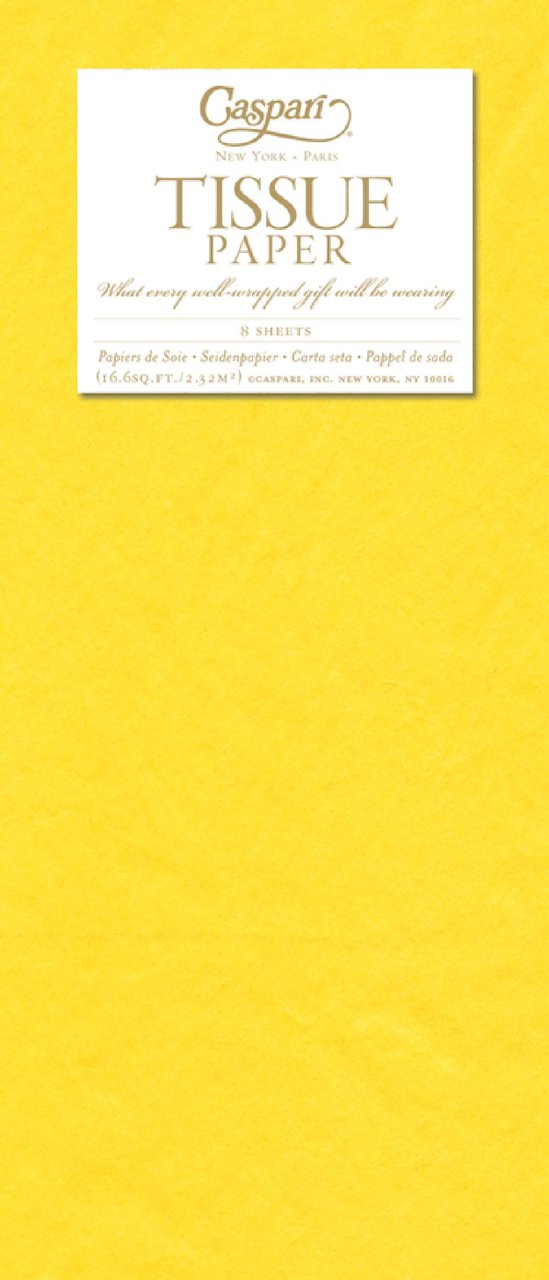 Tissue Paper, Yellow, 8-Sheets