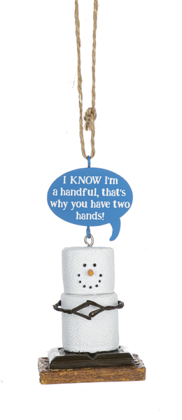 Toasted S'mores Humor Pun Ornaments - Handful