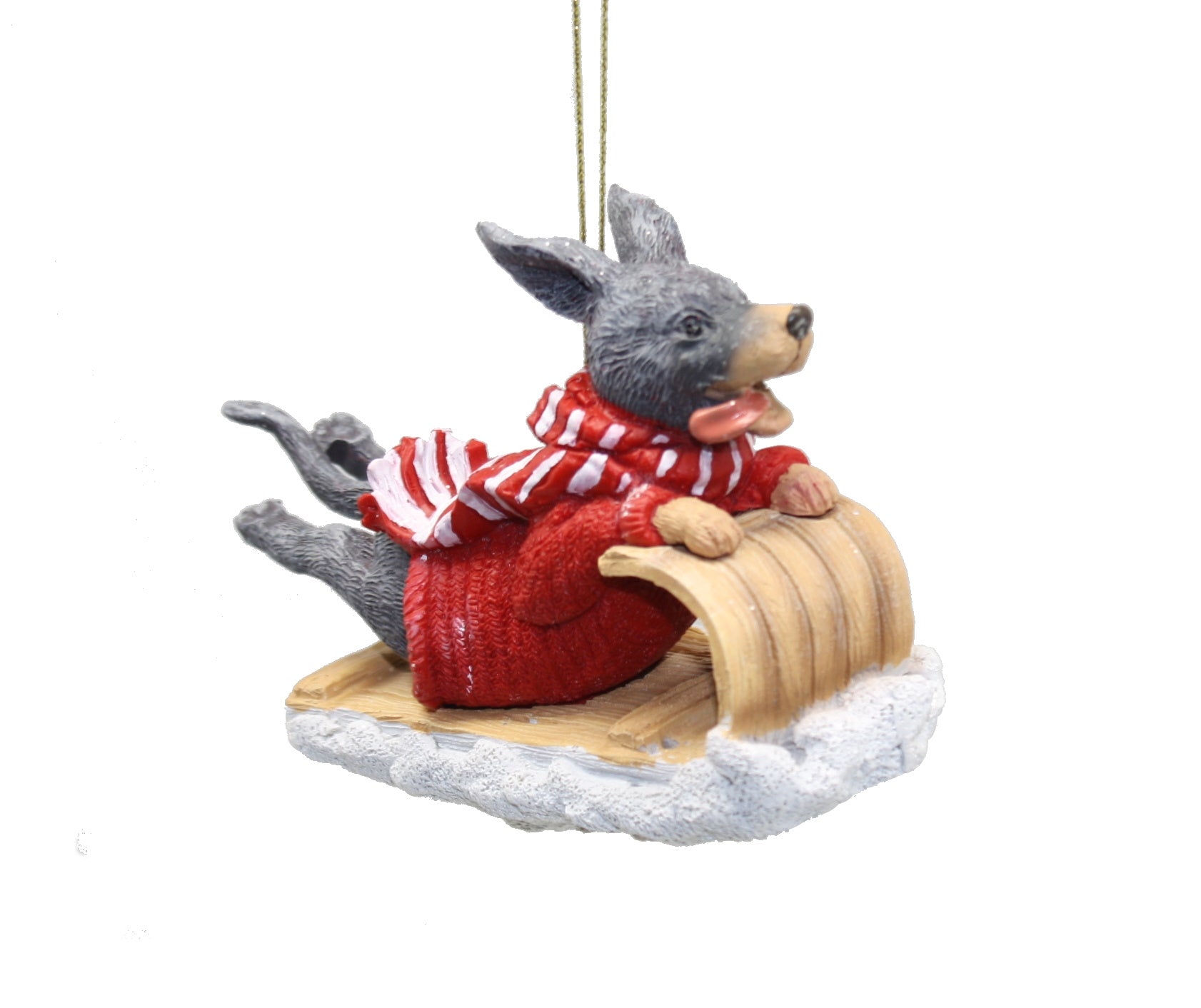 Toboggan Dog Ornament - Laying Down