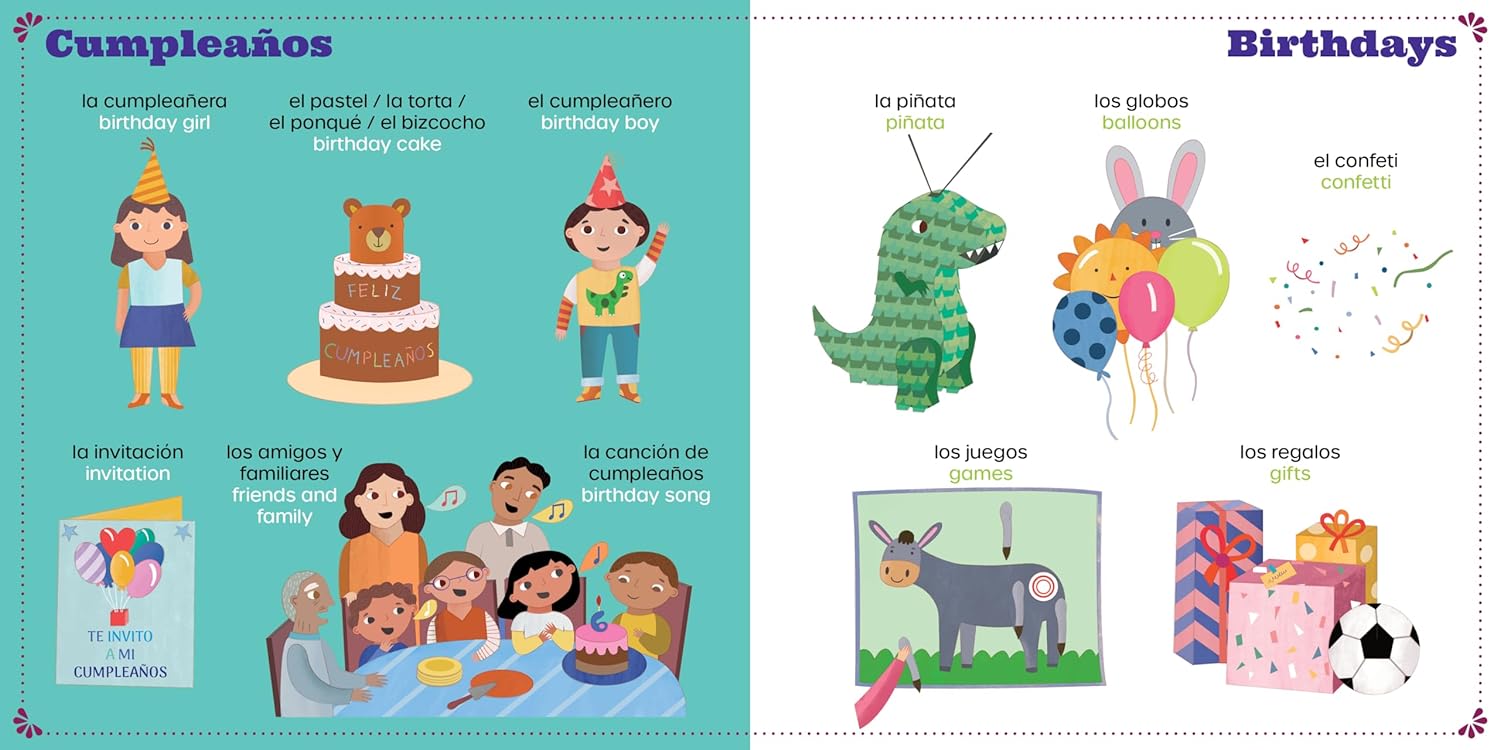 Tons of Palabras: Fiestas: An English & Spanish Book for the Real World