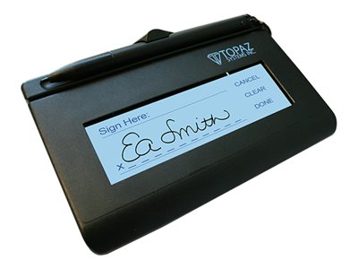 Topaz SignatureGem LCD1x5 T-LBK462-HSX-R - Signature terminal - 4.4 x 1.3 in - electromagnetic - wired - USB