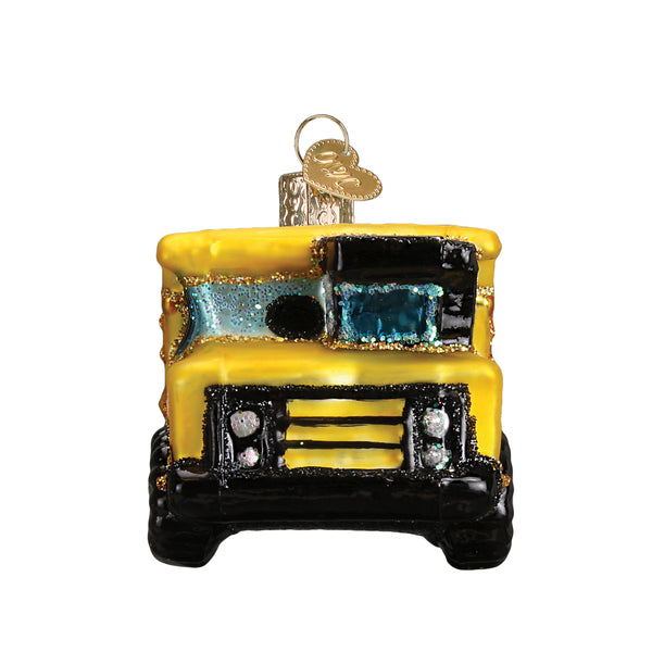 Toy Dump Truck Glass Ornament