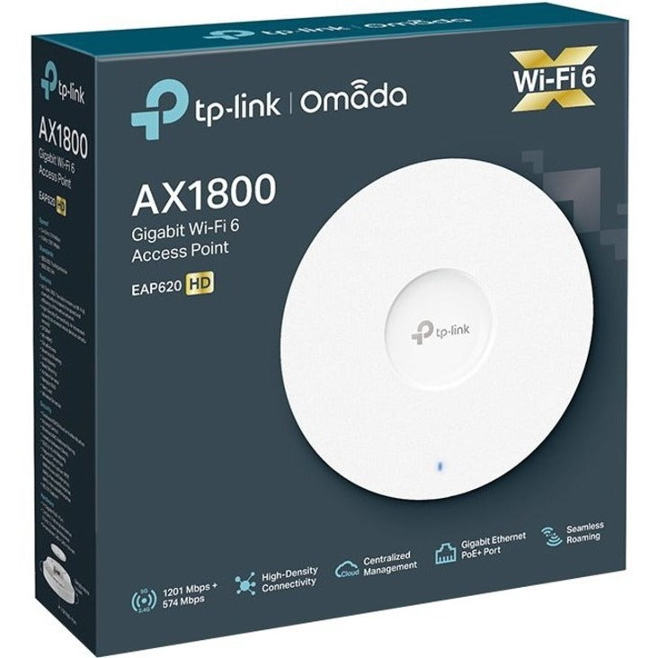 Tp-Link Eap620 Hd_V3 - Omada Wifi 6 Ax1800 Wireless Gigabit Access Point For High-Density Deployment - Limited Lifetime Warranty