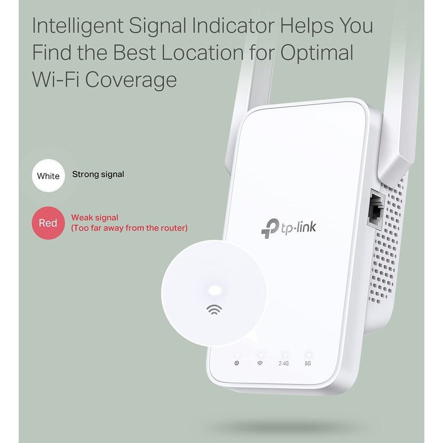 TP-Link RE215 - Dual Band IEEE 802.11ac 733 Mbit/s Wireless Range Extender