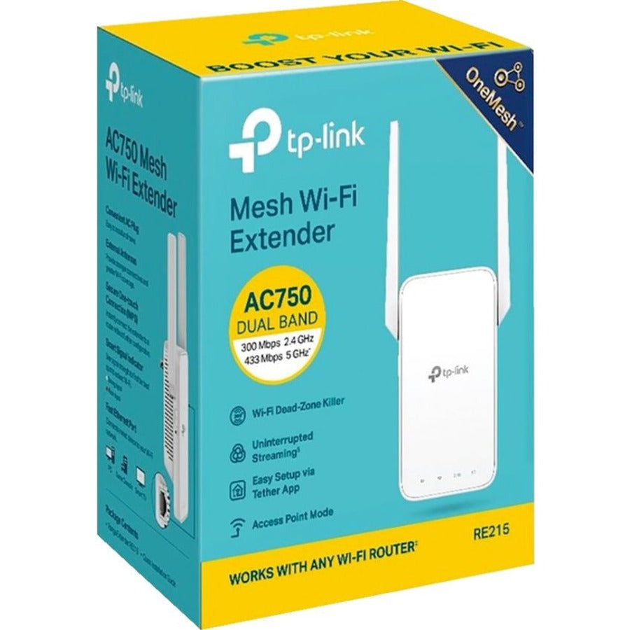 TP-Link RE215 - Dual Band IEEE 802.11ac 733 Mbit/s Wireless Range Extender