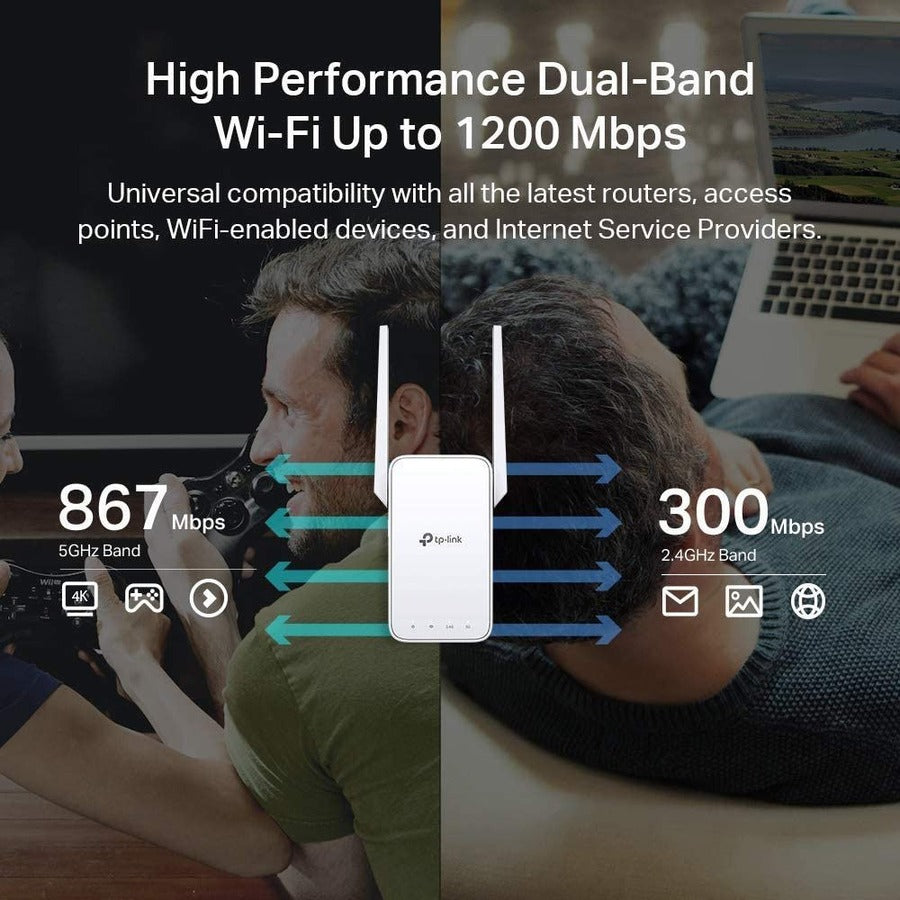 TP-Link RE315 - Dual Band IEEE 802.11ac 1.17 Gbit/s Wireless Range Extender